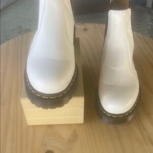 Dr. Martens White Ankle Boots